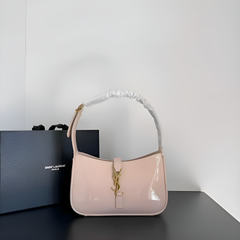 Ysl Saint Laurent Apricot Leather Shoulder Bag With OG Box & Dust Bag 9032 Apricot