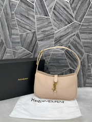 Ysl Saint Laurent Apricot Leather Shoulder Bag With OG Box & Dust Bag 9032 Apricot