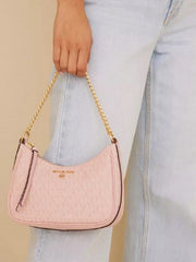 Michael Kors MK Jet Set Charm Small Logo Pochette With OG Box (5575 Pink Pink)