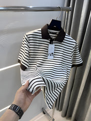 Zara Brown Premium Knitted Classic Polo T-Shirt