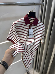 Zara Maroon Premium Knitted Classic Polo T-Shirt