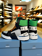 Philip Plein Multi Leather High Top Sneakers