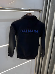 Balmain Paris Black Blue Imported Zipper Jacket
