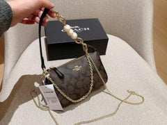 Coach Nolita 19 Coffee Sling Bag With Box Dust Bag Sling Chain