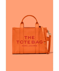 Marc Jacobs Medium The Tote Bag With OG Box & Dust Bag & Shoulder Strap (Orange - 460)