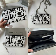Charles & Keith CK Chain On Wallet With OG Box & Dust Bag (Multi - 858)