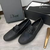 Dior Premium Loafers Leather Black