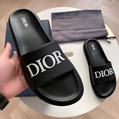 Dior Mens Premium Black Flip Flop