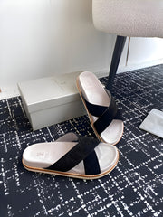 Brunello Cucinelli Suede Sandals Black