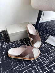 Brunello Cucinelli Suede Sandals Brown