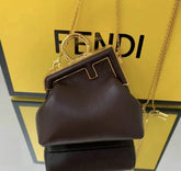 Fendi First Nano Brown WithCrossbodySling OriginalBox Packing