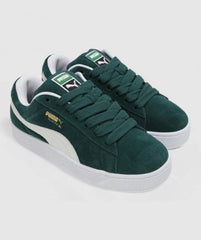 puma suede xl Green White with extra lace 464