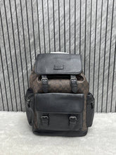 Coach Unisex Rivington Backpack Coffee Black Sprint Leather With Dust Bag 059 Coffee Black