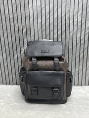 Coach Unisex Rivington Backpack Coffee Black Sprint Leather With Dust Bag 059 Coffee Black