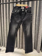 TRUE RELIGION BLACK DUSTY WASH BOOTCUT JEANS