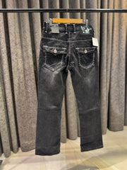 TRUE RELIGION CHARCOAL BLACK DENIM