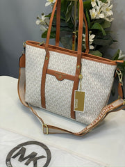 Michael Kors Tote Bag Hombro With Brand Dust Bag Beige Brown 23011)