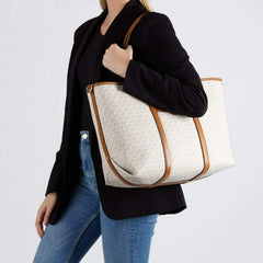 Michael Kors Tote Bag Hombro With Brand Dust Bag Beige Brown 23011)