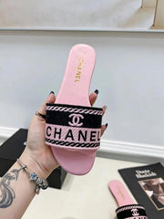 Chanel Hayden Classic Flats With OG Box & Dust Bag (Pink-1073)