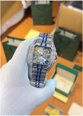 Cartier Santos Diamond Silver Blue - J139