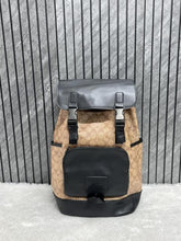 Coach Unisex 058 Rivington Backpack Apricot Black Sprint Leather With Dust Bag 058 Apricot Black