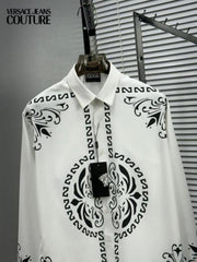 VERSACE WHITE BANDANA IMPORTED SHIRT WITH BOX