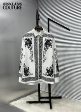 VERSACE BANDANA WHITE PRINTED FULL SLEEVES WITH BOX