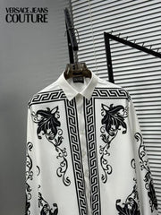VERSACE BANDANA WHITE PRINTED FULL SLEEVES WITH BOX