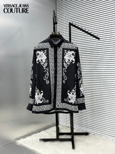 VERSACE BLACK BANDANA FULL PRINTED SHIRT WITH BOX