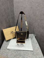 Coach Nolita 19 Coffee Sling Bag With Box Dust Bag Sling Chain