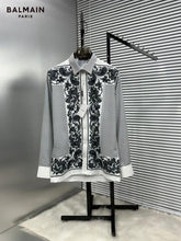 BALMAIN WHITE BANDANA FULL FRONT BACK PRINTED SHIRT WITH BOX
