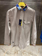 RALPH LAUREN POLO GREY PREMIUM COLLAR WORK SHIRT