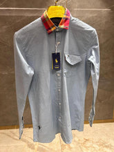 RALPH LAUREN POLO SKY BLUE PREMIUM COLLAR WORK SHIRT