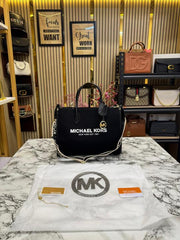 Michael Kors Mirella Tote Bag With Dust Bag Including Card (Black Black)