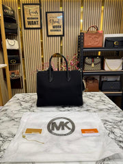 Michael Kors Mirella Tote Bag With Dust Bag Including Card (Black Black)