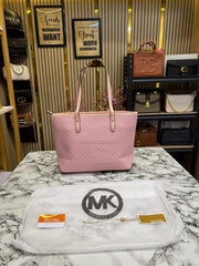 Michael Kors Carter Tote Bag With Dust Bag Including Card (Pink)