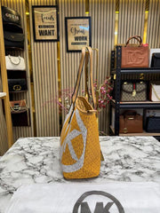 Michael Kors Carter Tote Bag With Dust Bag Including Card (Yellow)
