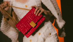 Balmain Small 1954 Soft Quilted Flap Bag With OriginalBox Red