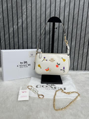 Coach Nolita 19 Veg With OriginalBox PearlCharm DustCover Chain Packaging