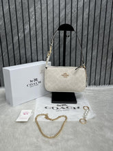 Coach Nolita 19 White Mono With OriginalBox PearlCharm DustCover Chain Packaging