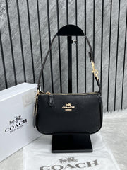 Coach Nolita 19 All Black With OriginalBox PearlCharm DustCover Chain Packaging