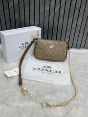 Coach Nolita 19 Ap Mono With OriginalBox PearlCharm DustCover Chain Packaging