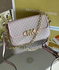 Michael Kors Parker Medium Logo Shoulder Bag With Dust Bag & OG Box 22319 Pink