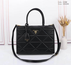 Prada Leather Symbole Tote Bag With Dust Bag (Black - 403)