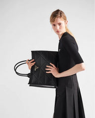 Prada Leather Symbole Tote Bag With Dust Bag (Black - 403)
