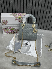 Dior Lady Mini Patent Leather With OriginalBox DustCover 2LongBelt Chain And Leather StarCharm Ribbon Highend