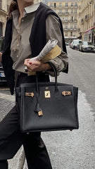 Hermes Birkin Black With Dust Cover Lock-Key & Ribbon Packaging