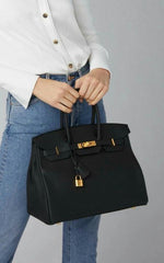 Hermes Birkin Black With Dust Cover Lock-Key & Ribbon Packaging