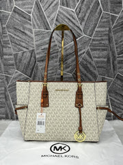 Michael Kors Beige Brown Voyager With DustCover Premium Highend