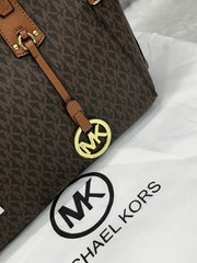 Michael Kors Coffee Brown Voyager With DustCover Premium Highend